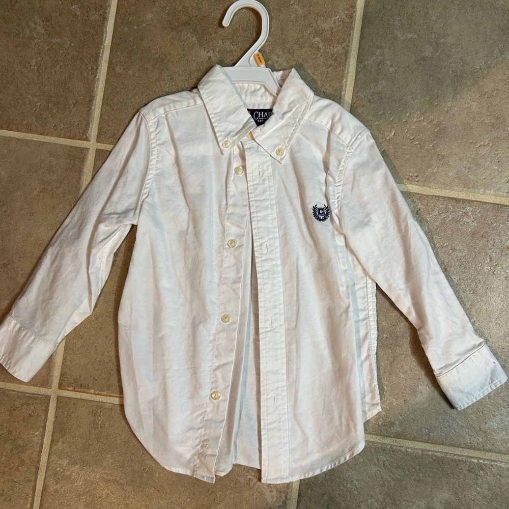 Chaps White Button Down Kids Shirt